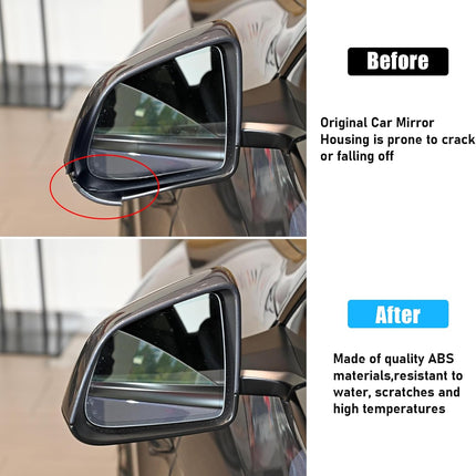 Jaronx Compatible with Tesla Model Y Side Mirror Cover Housing 2018 2019 2020 2021 2022 2023, Left Driver Side Rearview Mirror Frame, Door Wing Mirror Frame Cover for Tesla Model Y Accessories