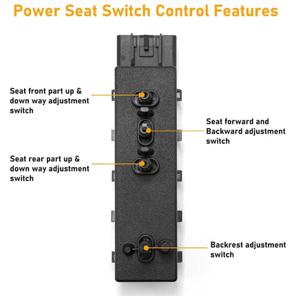 8 Way 10-Pin Power Seat Switch for Chevy, GMC, Cadillac - Replaces 25974714, 12451497| Jaronx