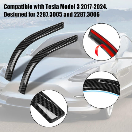 Tesla Model 3 Side Mirror Trim Strips (2018-2024) | Anti-Collision Protector | Jaronx