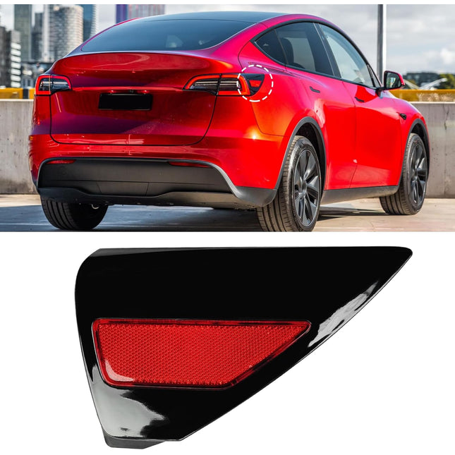 Jaronx Compatible with Tesla Charging Port Cover for Model 3 2017-2024 Model Y 2020-2024, Rear Right Side Taillight Charge Door Cover Reflector for Tesla, Charging Port Cover Replacement 1100781-99-D