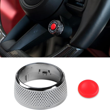 Jaronx Compatible with Porsche Steering Wheel Drive Mode Knob, Driving Mode Dial Cover Compatible with Cayenne 2024-2025,Panamera 2021-2025,Maca 2022-2024,911 2019-2024,Taycan 2020-2025 (Gun-Finish)