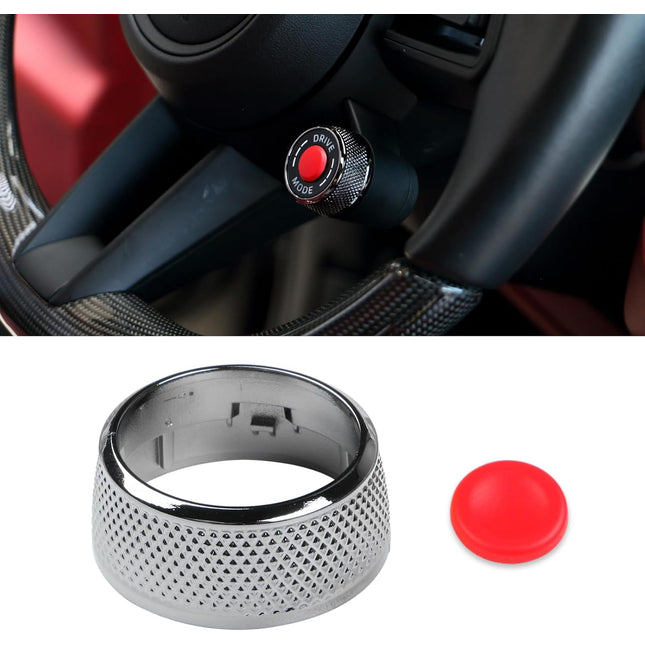 Jaronx Compatible with Porsche Steering Wheel Drive Mode Knob, Driving Mode Dial Cover Compatible with Cayenne 2024-2025,Panamera 2021-2025,Maca 2022-2024,911 2019-2024,Taycan 2020-2025 (Gun-Finish)