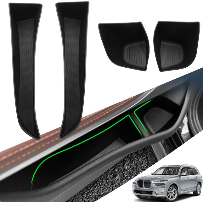 For BMW X5 G05/X7 G07 Door Side Organizer | 4PCS TPE Front Door Tray | 2019-2024 | Jaronx