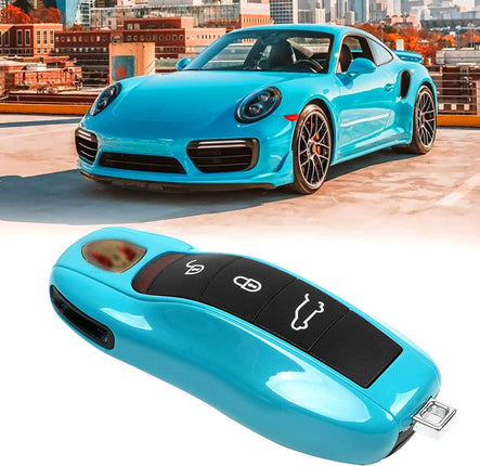 Key For Cover For Porsche Cayenne Panamera Macan Cayman 911 (Miami Blue) | Jaronx