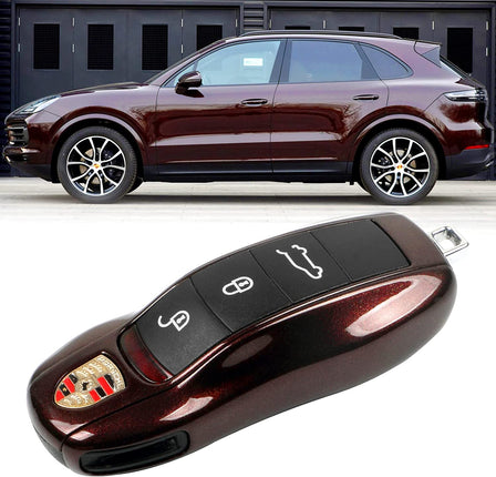 Key Fob Cover Key Shell For Porsche Cayenne Panamera Macan Cayman 911  (Mahogany Metallic) | Jaronx