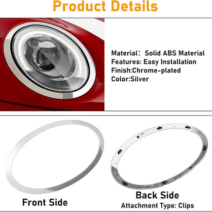 MINI Cooper F55-F57 2014-2021 Headlight Trim Rings,Pair|Jaronx