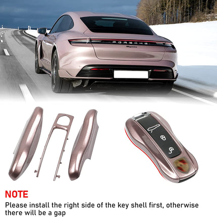 Jaronx Compatible with Porsche Key Fob Cover, Compatible with Porsche Cayenne Panamera Key Cover 2018-2023, Compatible with Porsche Carrera Taycan Key Accessories 2020-2023 (Frozen Berry Metallic-New)