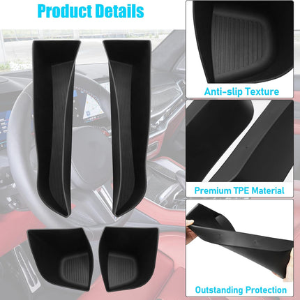 For BMW X5 G05/X7 G07 Door Side Organizer | 4PCS TPE Front Door Tray | 2019-2024 | Jaronx