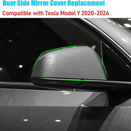 Tesla Model Y Side Mirror Cover 2020-2023,Grey Color/Midnight Silver Metallic| Jaronx