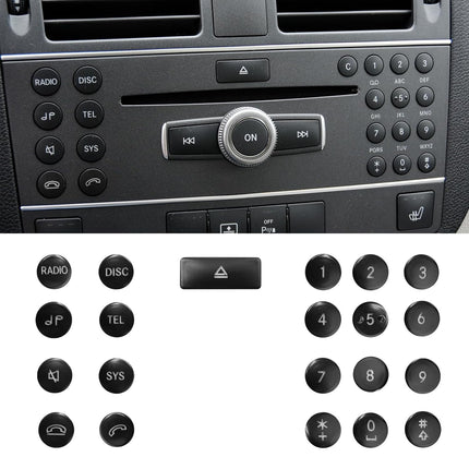 For Mercedes Benz C CLK Radio Button Cover Stickers | Jaronx