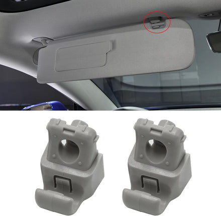 Jaronx Compatible with Tesla Model 3 Sun Visor Clips 2017 2018 2019 2020, 2PCS Interior Sun Visor Repair Clips Replacement, Grey Sun Visor Hook Retainer Clip for Tesla Model 3 Accessories 2017-2020
