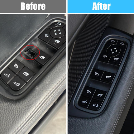 Jaronx Compatible with Porsche Window Switch Button, Front Driver Side Power Window Switch Button Compatible with Cayenne 2018-2024, Compatible with Panamera 2017-2024,Window Button Cover Replacement