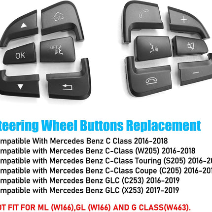 Mercedes Benz C Class W205/GLC X253 Steering Wheel Buttons Replacement (2016-2019) | Jaronx