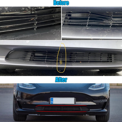 Jaronx Compatible with Tesla Mode 3 Front Bumper Grille Replacement 2017 2018 2019 2020 2021 2022 2023, Front Bumper Lower Grille for Tesla Model 3 Replace for 1085927-00-C Air Inlet Vent Grille Cover