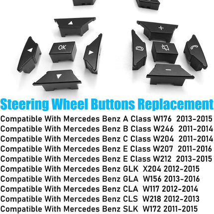 For Mercedes Benz Steering Wheel Buttons Replacement A B C E GLK CLA CLS SLK SLC | Jaronx