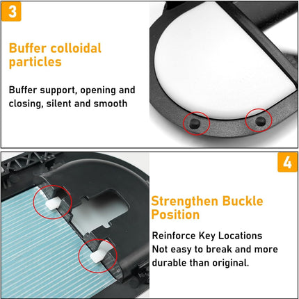 Mini Cooper Sun Visor Vanity Mirror Cover 2015-2022,Front Visor Illuminated Mirror Cover Replacement F55/56/60 for Left/Right,1PCS Sun Visor Makeup Mirror Buckle Cover,Black| Jaronx