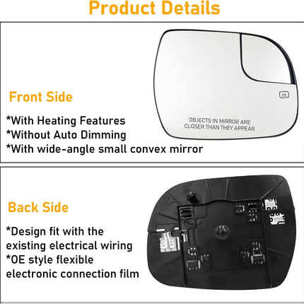 Toyota Sienna Right Passenger Side Power Heated Mirror Glass| Jaronx