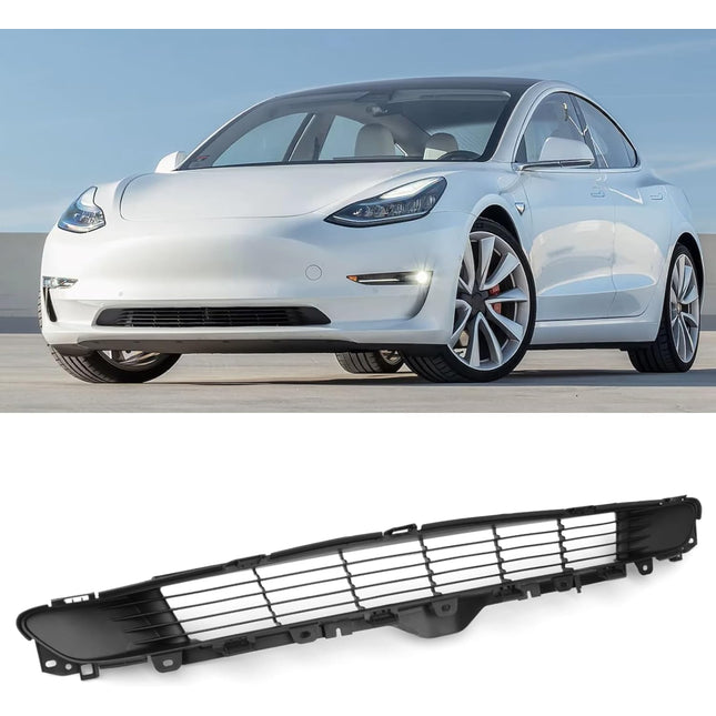 Jaronx Compatible with Tesla Mode 3 Front Bumper Grille Replacement 2017 2018 2019 2020 2021 2022 2023, Front Bumper Lower Grille for Tesla Model 3 Replace for 1085927-00-C Air Inlet Vent Grille Cover
