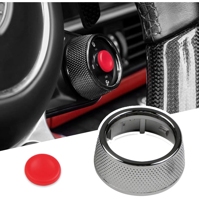 Steering Wheel Drive Mode Knob For Porsche Cayenne Panamera Macan 911 718 (Gunmetal Finish) | Jaronx