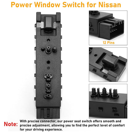 10-Way Left Driver Seat Adjust Switch for Ford, Lincoln, Mercury (2006-2019) - Replaces 9L3Z-14A701-FB, 9L3T-14B709-FAW| Jaronx