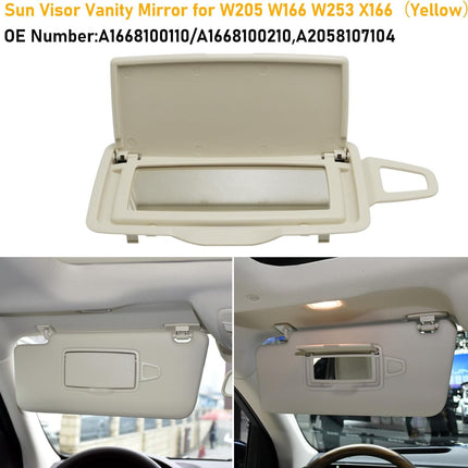 Mercedes Benz Sun Visor Vanity Mirror Cover,Beige| Jaronx