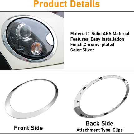 MINI Cooper R55-R57 2007-2014 Headlight Trim Rings|Jaronx