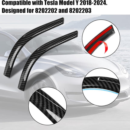 Tesla Model Y Side Mirror Trim Strips (2018-2024) - Anti-Collision Protector | Jaronx