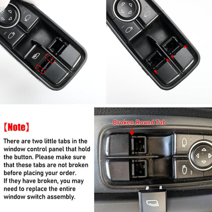 Jaronx Compatible with Porsche Window Switch Button, Driver Side Power Window Switch Button Compatible with Boxster 2013-2016, Cayman 2014-2016, 911 2012-2019, 718 2016-2023, Window Switch Button Cap