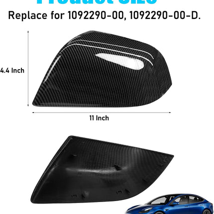 Tesla Model 3 Mirror Caps Side Mirror Replacement,Carbon Fiber Pattern| Jaronx