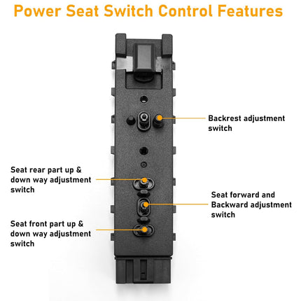 10-Way Left Driver Seat Adjust Switch for Ford, Lincoln, Mercury (2006-2019) - Replaces 9L3Z-14A701-FB, 9L3T-14B709-FAW| Jaronx