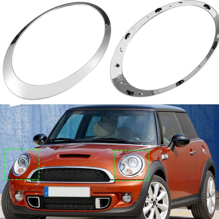 chromed headlight trim rings