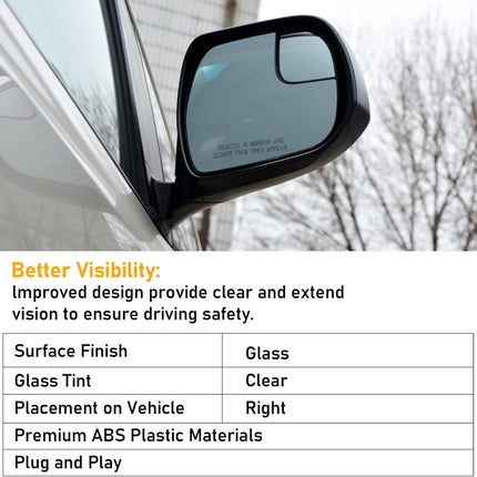 Toyota Sienna Right Passenger Side Power Heated Mirror Glass| Jaronx