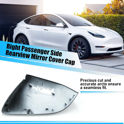 Jaronx Compatible with Tesla Model Y Side Mirror Cover Replacement 2020 2021 2022 2023, Right Passenger Side Pearl White Rearview Mirror Cover, Door Wing Mirror Cover Cap for Tesla Model Y Accessories