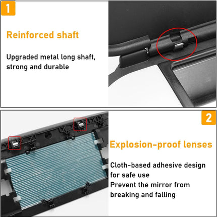 Mini Cooper Sun Visor Vanity Mirror Cover 2015-2022,Front Visor Illuminated Mirror Cover Replacement F55/56/60 for Left/Right,1PCS Sun Visor Makeup Mirror Buckle Cover,Black| Jaronx