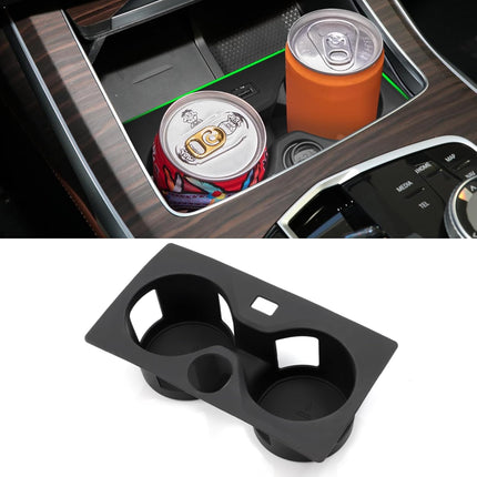 Jaronx Compatible with BMW Cup Holder Insert X5 G05 X6 G06 X7 G07, Silicone Anti-slip Console Cup Holder Mat for BMW X5 G05/ X7 G07 2019-2024, X6 G06 2020-2024, Center Console Water Cup Holder Pad