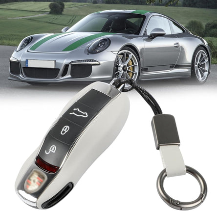 Leather Key Fob Cover Porsche Cayenne Panamera Macan Cayman 911 | Jaronx