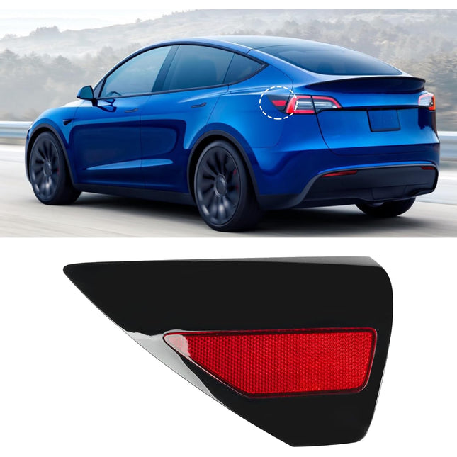 Jaronx Compatible with Tesla Charging Port Cover for Model 3 2017-2024 Model Y 2020-2024, Rear Left Side Taillight Charge Door Cover Reflector for Tesla, Charging Port Cover Replacement 1084854-99-J