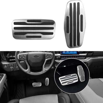 For Chevy Silverado Pedal Covers 2019-2024, 2Pcs| Jaronx