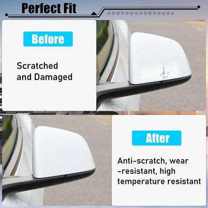 Jaronx Compatible with Tesla Model Y Side Mirror Cover Replacement 2020 2021 2022 2023, Left Driver Side Pearl White Rearview Mirror Cover, Door Wing Mirror Cover Cap for Tesla Model Y Accessories