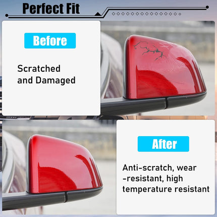 For Tesla Model Y Side Mirror Cover Left Driver Side Replacement | Red | Jaronx