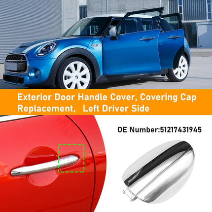 Mini Cooper F55/56 Door Lock Cover Cap for Driver Side Exterior Door Handle,Silver,1PC| Jaronx