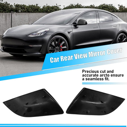 Tesla Model 3 Mirror Caps Side Mirror Replacement,Carbon Fiber Pattern| Jaronx