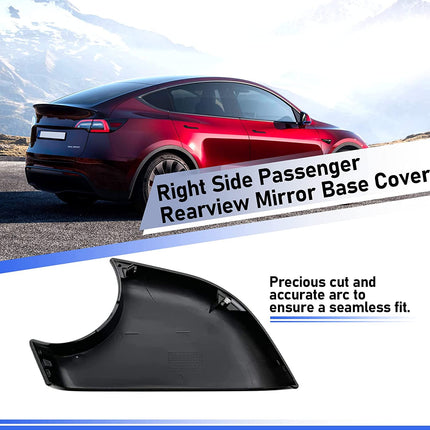 Jaronx Compatible With Tesla Model 3 Mirror Bottom Cover 2017-2022, Right Passenger Rearview Mirror Lower Base Cover, Side Mirror Base Cover Replacement For Tesla Model 3 Wing Mirror Repair(Right)