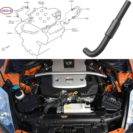 Engine PCV Valve Hose For Nissan 350Z Infiniti G35 M35 FX35 | Jaronx