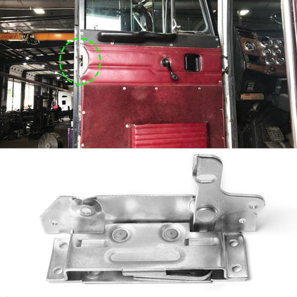Silver Door Latch for Peterbilt 359-379 Left Driver Side - Replaces HLK2221, 20-08229L, 2008229L, D56002390| Jaronx