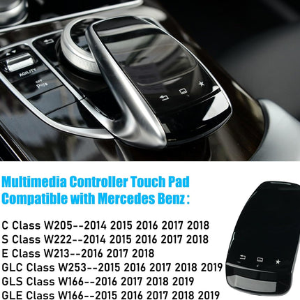 Jaronx Compatible with Mercedes Benz Multimedia Touchpad Cover, Command Touch Pad Controller Mouse Cover for C-Class W205/ E-Class W213/ S-Class W222/ GLC W253/ GLS W166/ GLE W166 2014-2019 (C Model)