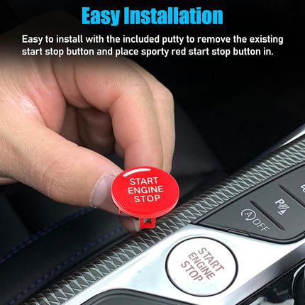 Sports Red Start Stop Button For BMW 1 2 3 8 X5 X6 X7 Z4 | Jaronx