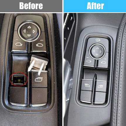 Jaronx Compatible with Porsche Window Switch Button, Driver Side Power Window Switch Button Compatible with Boxster 2013-2016, Cayman 2014-2016, 911 2012-2019, 718 2016-2023, Window Switch Button Cap