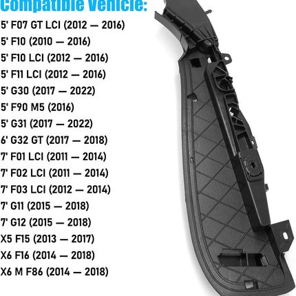 For BMW Front Seat Track Rail Cover | 5 , 6 , 7 , X5, X6 |EOM NO. 52107317458 | Jaronx