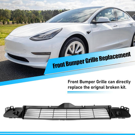 Jaronx Compatible with Tesla Mode 3 Front Bumper Grille Replacement 2017 2018 2019 2020 2021 2022 2023, Front Bumper Lower Grille for Tesla Model 3 Replace for 1085927-00-C Air Inlet Vent Grille Cover